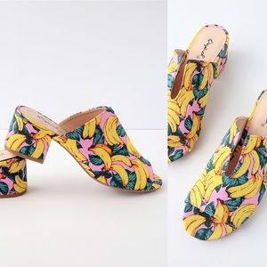 Bananas for You 🍌 Logan Pink Printed Mules